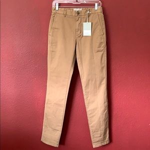 NWT EVERLANE classic tan slim pant